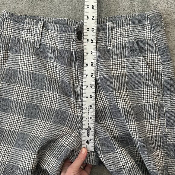 American Eagle Jeans Super High Rise Baggy Wide Leg Pants Plaid Women's 6 Short - Picture 6 of 8